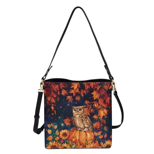 HUGS IDEA Women Bucket Bags Leather Purse Handbag Shoulder Bag for Ladies Purse Crossbody Wallet Bag3