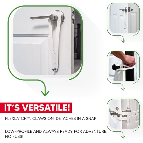 image for FlexLatch Cat Door Holder Latch - Bright White Cat Door Alternative In