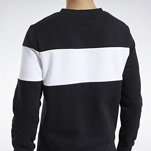 Reebok Te LL FLC Crew Felpa, Uomo, Nero, XS