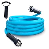 Cupohus RV Water Hose 15FT with Strain Relief Ends, Kink-Resistant Drinking Water Hose, 5/8''ID Potable Food Grade Hose with Storage Strap for RV, Marine, Camper, Truck, Car, Garden