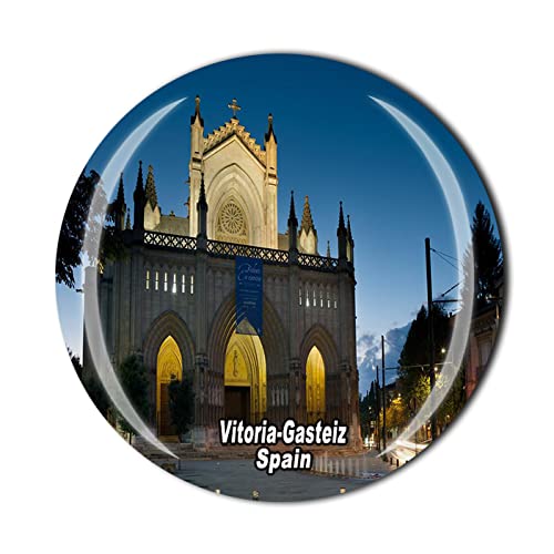 Wedarego Spain 3D Vitoria Gasteiz Refrigerator Fridge Magnet Glass Crystal Travel Souvenir Collection Gift Kitchen Home Decoration Magnetic Sticker