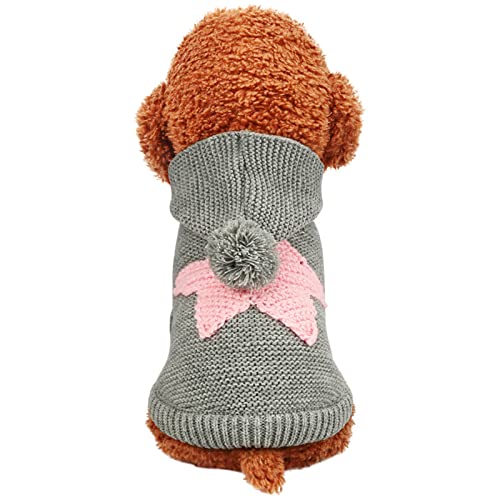 Photo 1 of Pet Knitted Hoodies Sweaters for Cats Small Medium Dogs