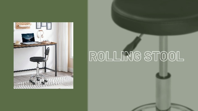 Amazon.com: HOOBRO Height Adjustable Rolling Stool, 360° Rotating