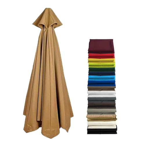 11ft 8 Ribs Cantilever Umbrella Replacement Canopy with UV-Resistant Polyester Patio Umbrella Fabric Top Cover for Outdoor Garden Deck Backyard