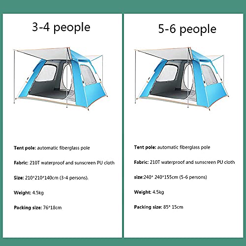 Carpa para camping impermeable para 3-4 personas miniatura 7