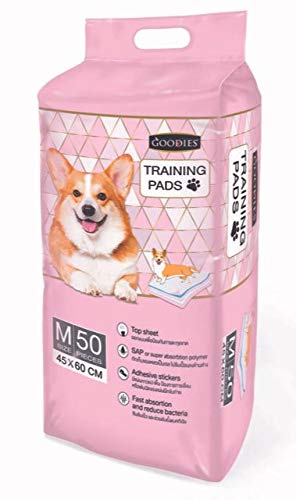 Goodies Training Pads for Dogs Super Absorbent 45x60cm (Medium, 50pcs)