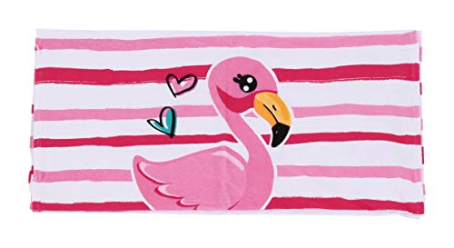 Flamingo Girls One Piece Bathing Suit Beach Bag and Towel 3 Swimsuit Set Toddler2
