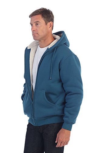 Image of Gioberti Men's Soft Heavyweight Sherpa Lined Fleece Hoodie Jacket