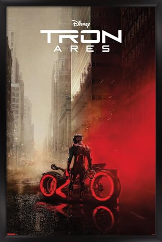 Trends International Disney Tron: Ares (2025) - Teaser One Sheet Wall Poster, 22.4L x 14.7W, Black Framed Version