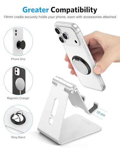 OMOTON C2 Adjustable Aluminum Cell Phone Stand - Image 5