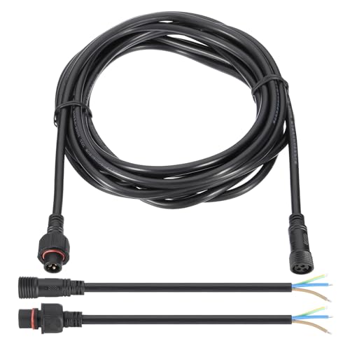 Fil Électronique Câble d'Extension 5M 18AWG Étanche IP67 avec Connecteurs Mâle Femelle Noir