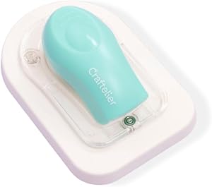 Craftelier - Magnetic Stapler for Paper, Photographs, Scrapbooking and Craft Materials | 1000 Staples Included | Capacity to Staple up to 6-8 Papers Together | Turquoise and White Colour