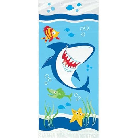 20 Ocean Shark Cellophane Bags with Twist Ties Cover