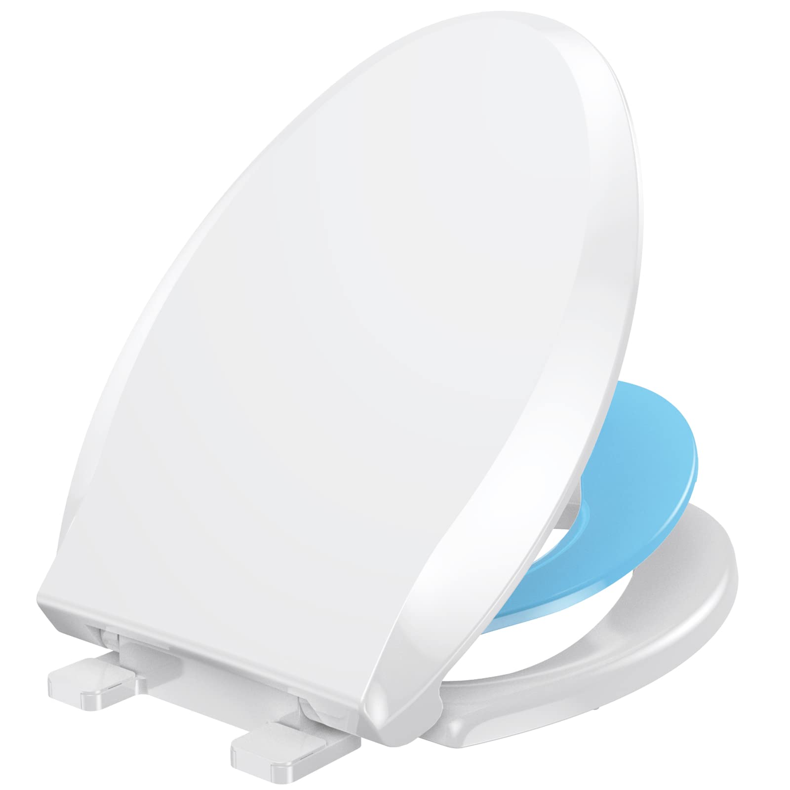 YASFEL Toddler Toilet Seat Potty Training Toilet Seat for Toddlers Kids Adults Plastic Toilet Seats Elongated Slow Close