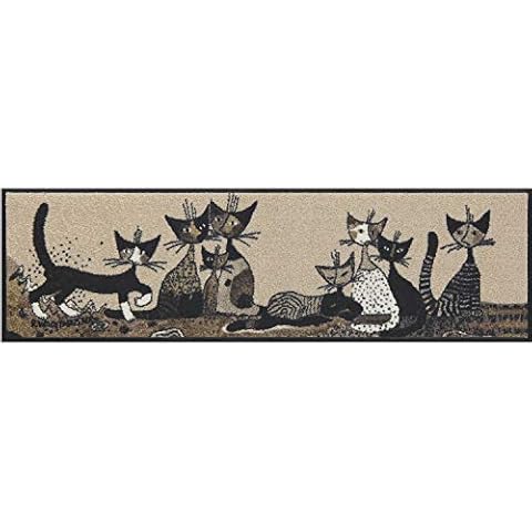 Salonloewe Rosina Wachtmeister Serafino & Friends - Felpudo (35 x 120 cm), diseño de gatos Cover
