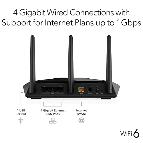 Image of NETGEAR Nighthawk RAX30 wireless router Gigabit Ethernet Dual-Band (2.4 GHz / 5 GHz) Black