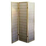 Benicabaly Japanese-Inspired 70' Tall 3-Panel Room Divider, Create Privacy and Elegance, Natural Wood Finish