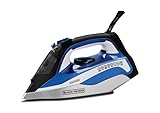 Black+Decker Steam Iron|2400 Watt, 380 ml, 2 Yrs Warranty|Iron for Clothes, Steam Iron, Iron Box, Steam Press, Press with Anti Drip, Non-Stick Ceramic Sole, 35g/min Steam Output (Blue)
