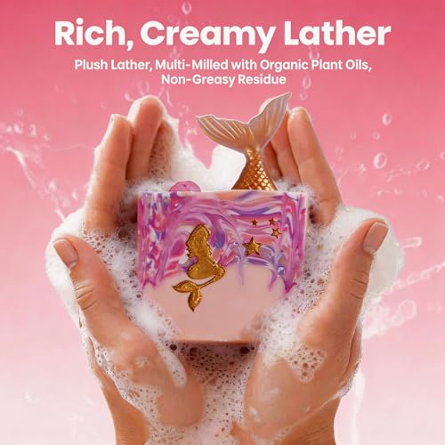 Image of Cute Mermaid Soap Handmade Natural Soap Gift Set Aromatherapy for Party Women