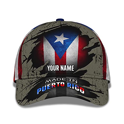 Puertoricanisch, Hergestellt In Puerto Rico Unisex Baseballmütze Atmungsaktiv Basecap Mode Baseballkappe Für Golf Wander Sport