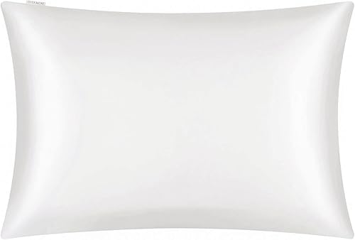 Vista 153 de DISANGNI Funda de almohada de seda de morera 100% natural para cabello y piel con cremallera oculta, 22 momme ambos lados