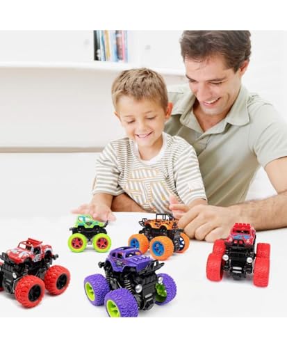 Image of Toy Imagine 360 Stunt Friction Monster Truck Pack of 8 | Push & Go Mini Toy Cars for Kids 3-7 Years | Durable Non-Toxic Build, Strong Grip Tires | Fun Learning Gift for Boys