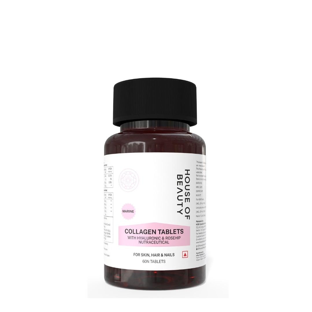 HOUSE OF BEAUTY Collagen Supplement Tablets With Hyaluronic & Rosehip Nutraceutical For Skin, Hair & Nails - 60 Tablets, 200 g (Pack of 1)-image-17