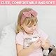 YOCDNOV 3 Stück Baby Haarband- Cotton Stirnbänder baby High Elastisches stirnband baby mädchen,Girls Elastic Nylon Headband with Bow, Neugeborene Kleinkinder Babyschmuck(Marineblau + Rosa + Lila)