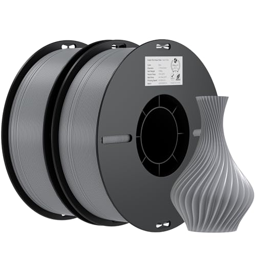 Image of Creality PLA Filament 1.75mm Bundle 2KG, High Precision + /-0.02mm 3D Printer Filament, Consistent Extrusion, Smooth Printing, 2 Pack 1KG Spool,Fits for Most FDM 3D Printers(Grey*2)
