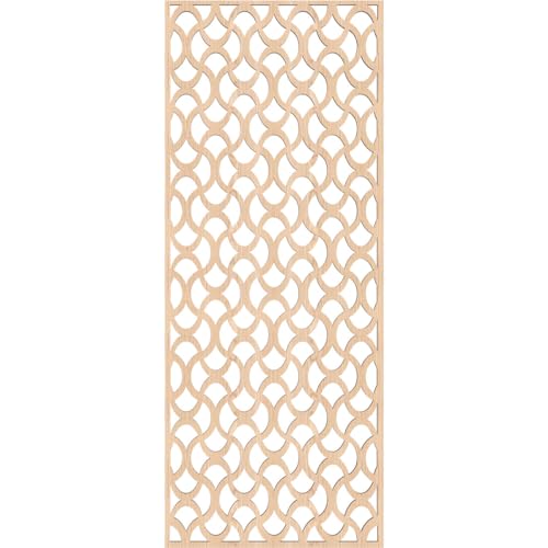 Image of 13 3 /8 inchW x 34 3 /8 inchH x 1 /4 inchT Resort Decorative Fretwork Wood Wall Panels, Red Oak