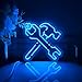 Ancfun Hammer and Wrench, Repair Tool Led Light Box, Garage Wall Art Decor, Desktop Decorations (RGB & Color Flow Effect, Medium Size)