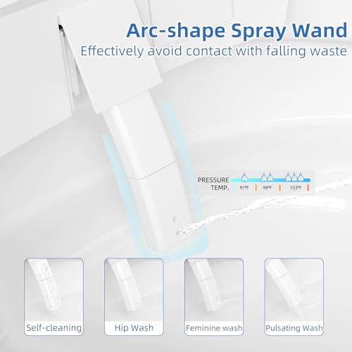 Smart Toilet,One Piece Bidet Toilet for Bathrooms,Elongated Toilet With Warm Water,Foot Sensor Operation,Dual Auto Flush,Heated Bidet Seat,Night Light,Auto Smart Toilet With Led Display