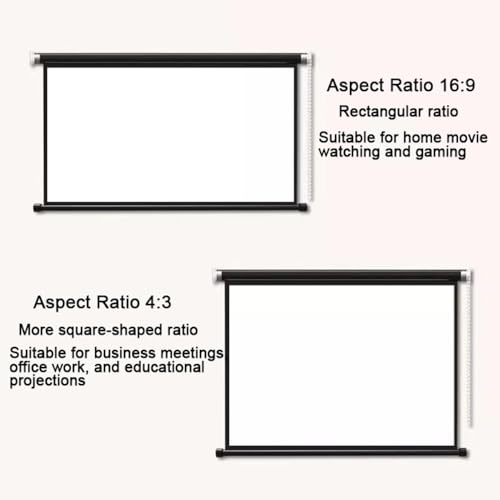 Pantalla Retráctil Manual 72in 4:3 para Proyector miniatura 4