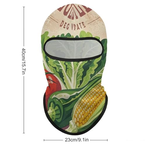 Balaclava vintage para verduras, máscara facial para hombres y mujeres, protección solar, transpirable, máscara de cabeza completa para senderismo, ciclismo, carrera y conducción miniatura 2