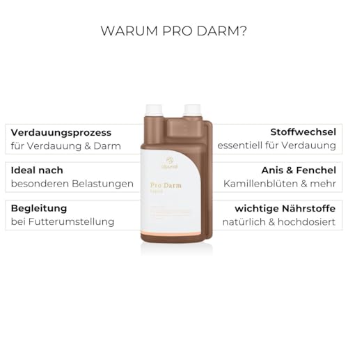 Alpurial Pro-Darm – Ergänzungsfuttermittel für Pferde mit fütterungsbedingtem Bedarf im Darmbereich – mit Fenchelöl, Anisöl, Kamille, Süßholzwurzel & Artischocke – vom Tierarzt entwickelt
