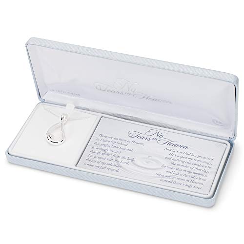 Dicksons No Tears in Heaven Bereavement 24 inch Women's Silver Plated Pendant Necklace