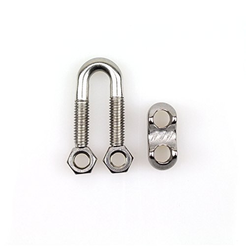 DYWISHKEY Pack of 10, 1/4 Inch M6 Stainless Steel Wire Rope Cable Clip Clamp