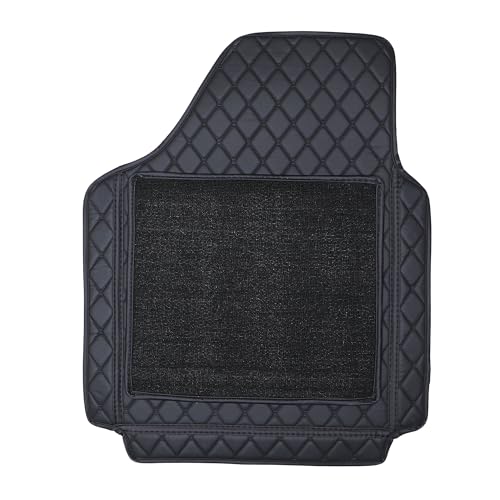 Image of CARNEST 7D Car Floor Mats Only Compatible with Baleno All Model, Set of 3 Pcs, 100% Waterproof & Washable Luxury 7D Car Foot Mats, F-Blk