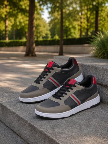 Image of Centrino Sneakers for Men | Lightweight Casual Shoes for Men Stylish | Breathable Mesh Walking Shoes | Cushioned Insole Comfortable Shoe for Man | Durable Sole Footwear|Trendy Lace-Up Shoes for College, Parties & Daily Use (9622)