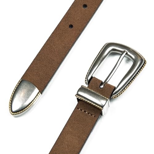 Image of Lucky Brand Women's Western Leather Belt | Classic | Fashion | Vintage | Buffalo Leather | Western-Inspired