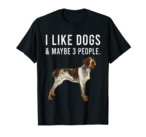 I Like German Wirehaired Pointer Dogs And Maybe 3 People T-Shirt, Black