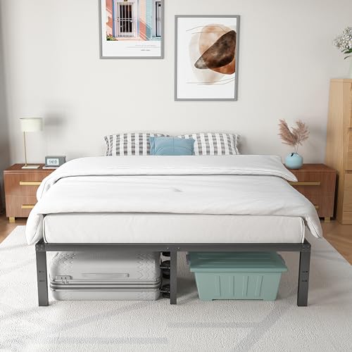NOAH-MEGATRON-California-King-Size-Platform-Bed-Frame-14-Inch-Heavy-Duty-Metal-Steel-Slat-Solid-Mattress-Foundation-Underneath-Storage-No-Box-Spring-Needed-Noise-Free-Easy-Assembly NOAH MEGATRON California King Size Platform Bed Frame 14 Inch Heavy Duty Metal Steel Slat Solid Mattress Foundation Underneath Storage No Box Spring Needed Noise Free Easy Assembly