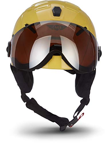 Skihelm mit Visier von Moto Helmets K96 für Damen und Herren
