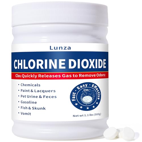 Chlorine Dioxide Odor Removal - Professional Smoke & Pet Odor Remover for Cars, Homes, Carpets & Offices - Fast-Acting, 1-Pack (1.1 lb)