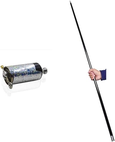 Miniatura 1 de blue-ther 43.30"/110cm Metal Apareciendo Bastón con Guantes Gratis Bastón de Bolsillo Varita Mágica Escenario Primer Plano Trucos de Magia Ilusiones