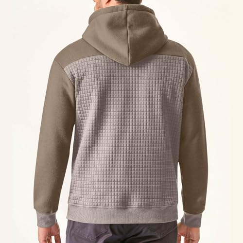 Ymosrh Men's Hoodie, Long Sleeve Plaid Jacquard Athletic Workout Gym Hoodies Pullover, S-3XL2