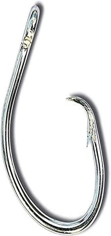Mustad Classic 2 Extra Strong in Line Point Duratin Circle Fishing Hook | Strong for Heavy Tuna | Fewer Deep Hooks For Catch and Release, [Size 15/0,Pack 25]