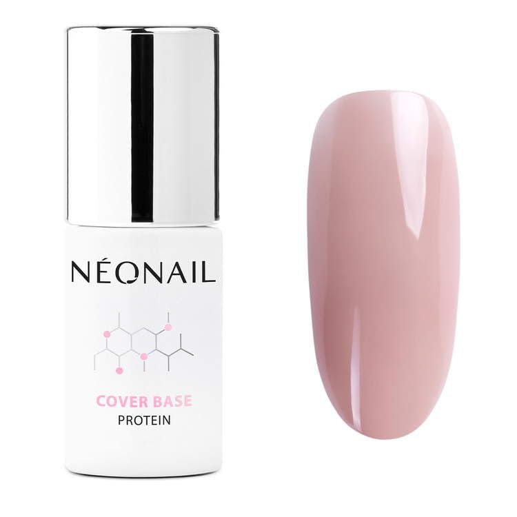 NÉONAIL Pintauñas Semipermanentes 7,2 ml - Base Coat Semipermanente - Cover Base Protein Natural Nude - Esmaltes Semipermanentes Para Uñas - Gel Uñas - Manicura - Base Esmalte - Gel UV LED