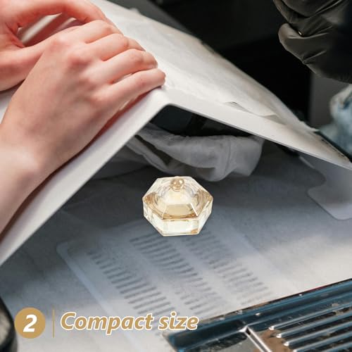 2 piezas de cuencos de cristal para manicura miniatura 6