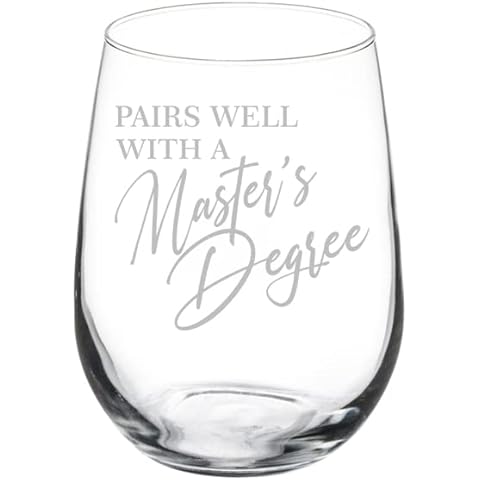 MIP Funny Graduation Stemless Wine Glass Cover
